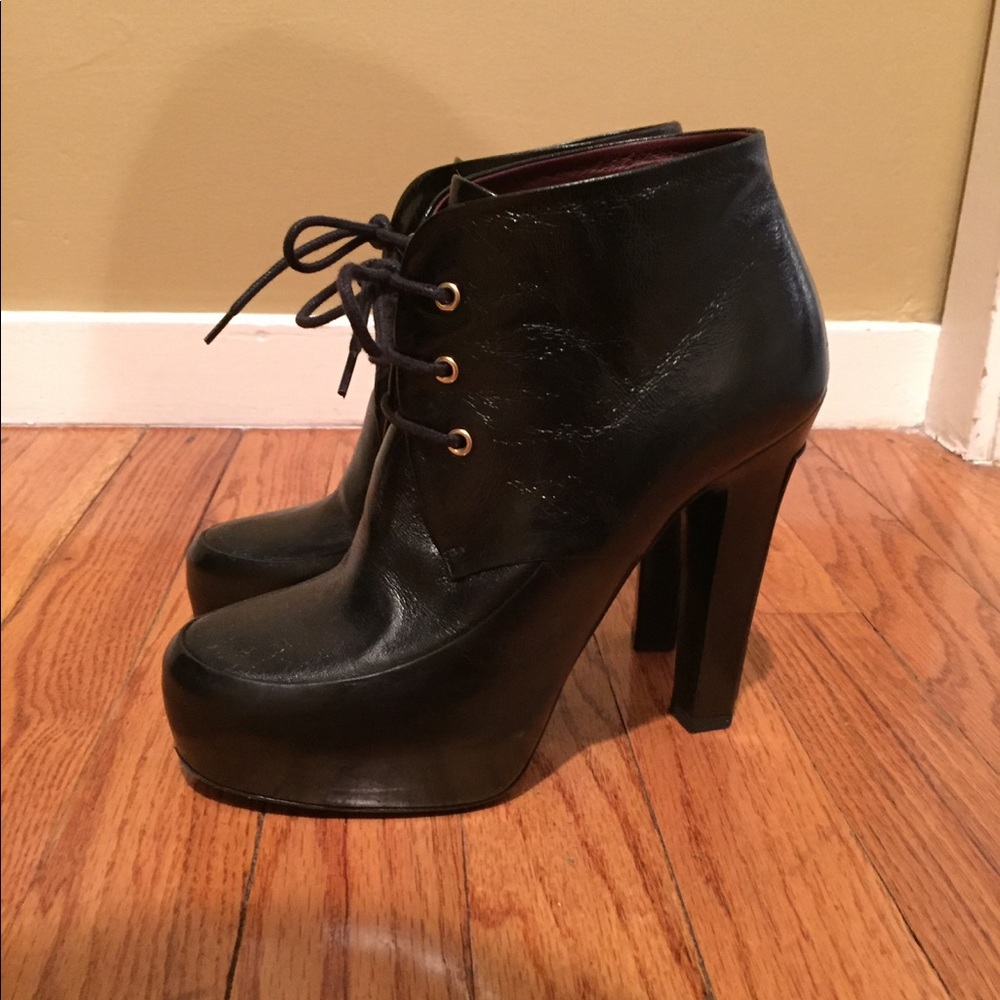 Black Leather Chanel Shoes
